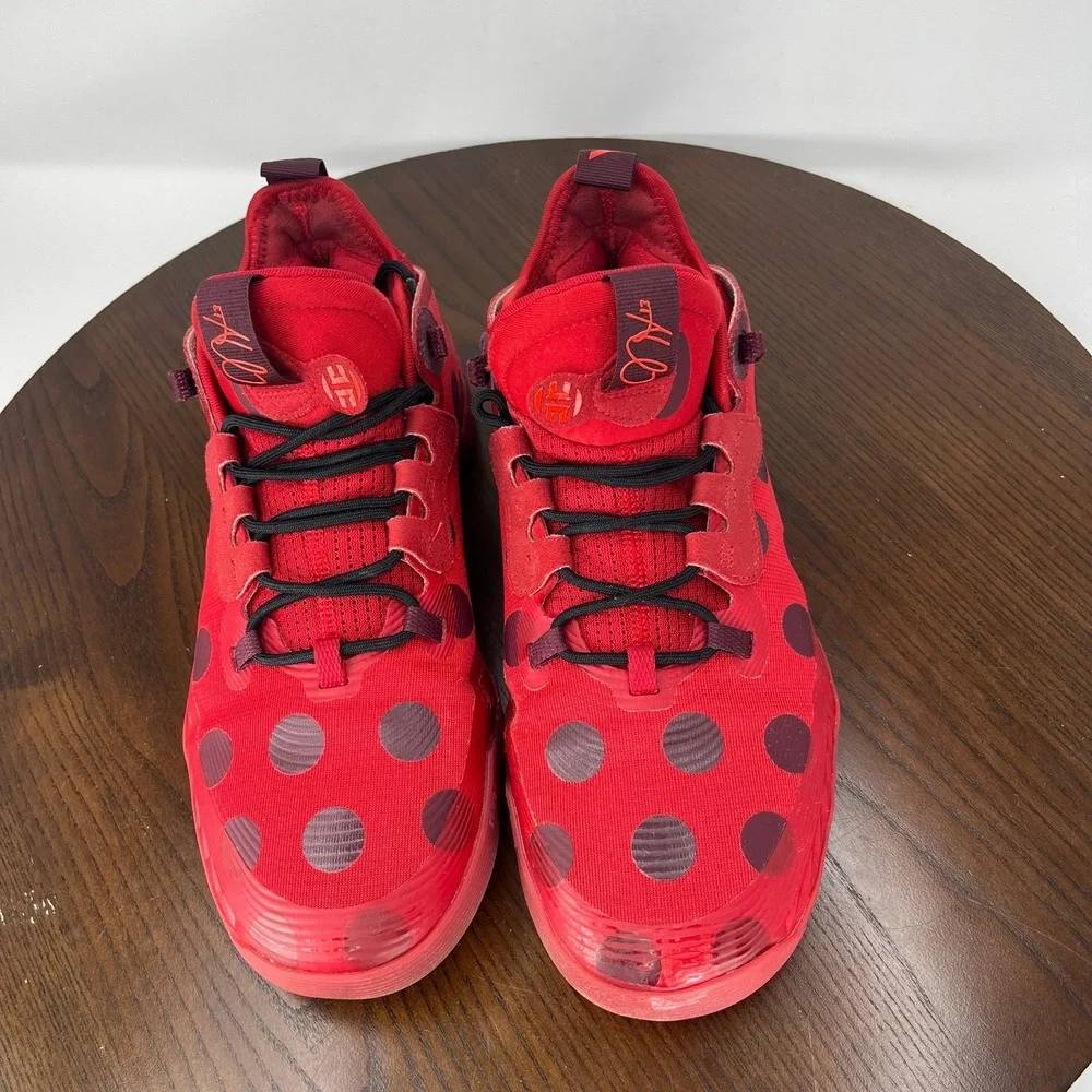 Adidas Harden Vol. 5 Futurenatural Shoes Men's 8.5 Red Polka Dot Sneakers H68595